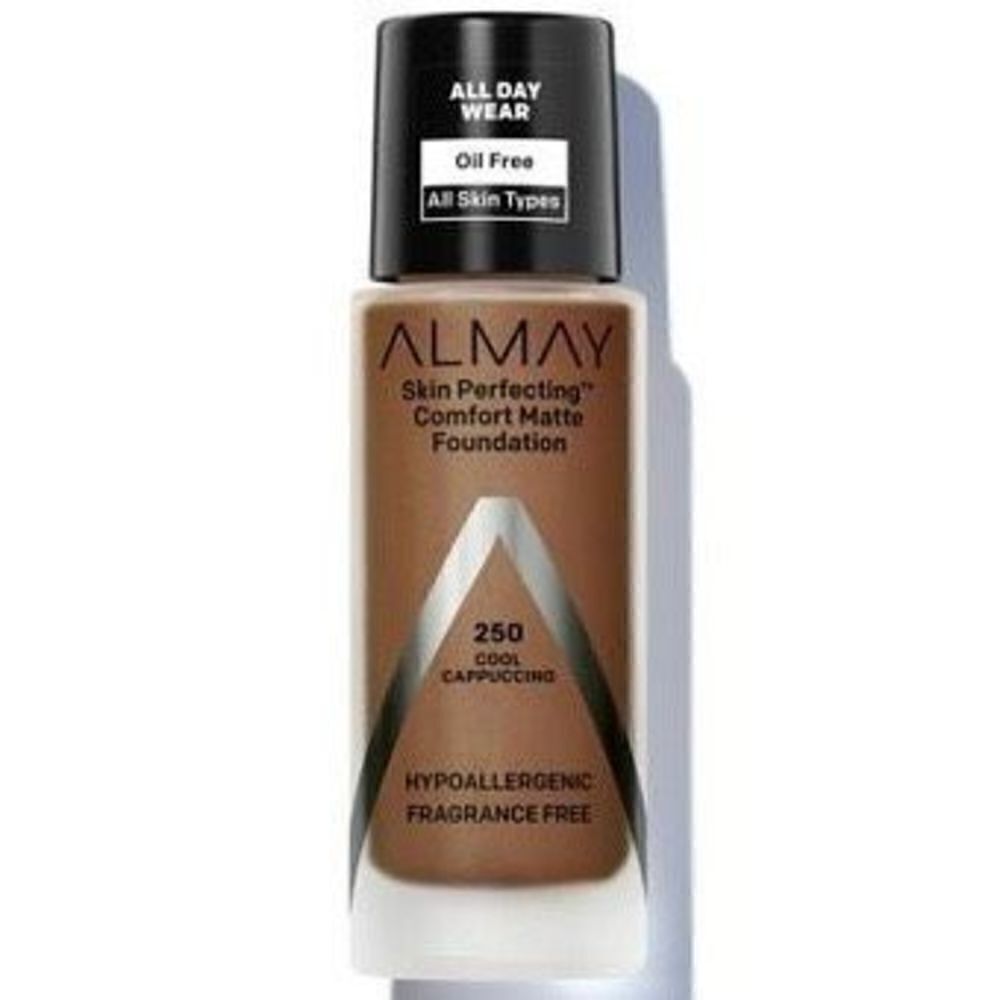 250 Almay Skin Perfecting Comfort Matte Foundation Hypoallergenic Cool Cappuccin